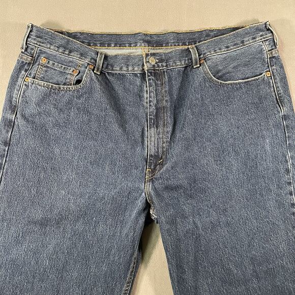 Levi’s 550 Relaxed Fit Tapered Leg Blue Jeans Big & Tall Mens 44x28 Denim Cotton - Picture 4 of 9
